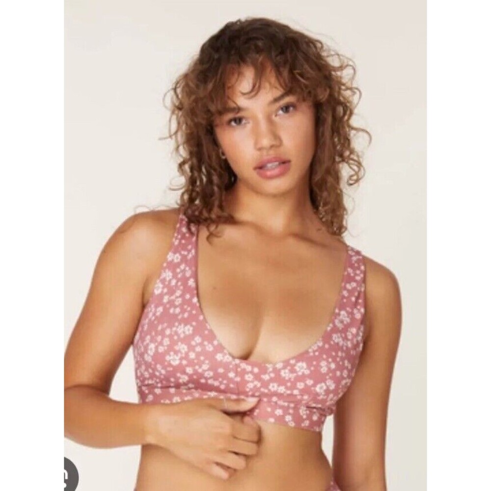 New! Andie Swim The Tahiti Top Women's XS Ditsy Floral Rose Beach Resort wear